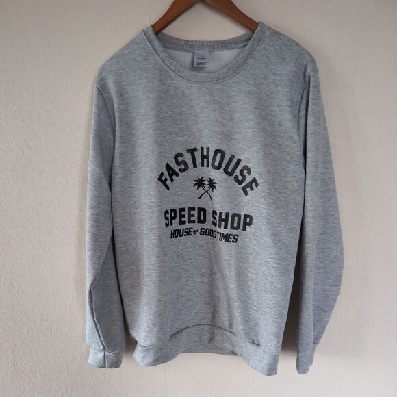 Fasthouse Other - Fasthouse Speed Shop Sweatshirt Mens S Gray Black Pullover Hoodie